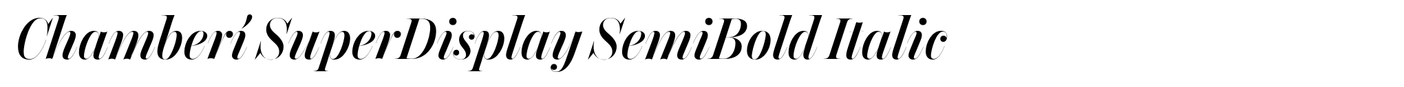 Chamberí SuperDisplay SemiBold Italic image